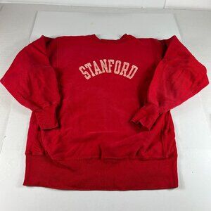VTG Champion Stanford Cardinal Reverse Weave Sweatshirt Fits Medium Red Crewneck